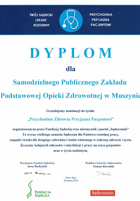 Ogromne wyróżnienie od Pacjentów!
