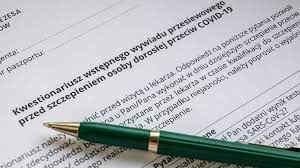 Aktualizacja kwestionariusza przed szczepieniem COVID-19